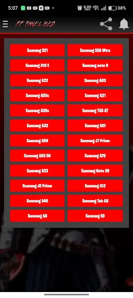 Panel Red app usage screenshot