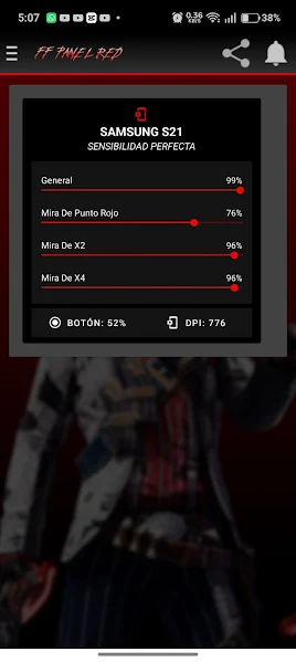 Panel Red download flow screenshot
